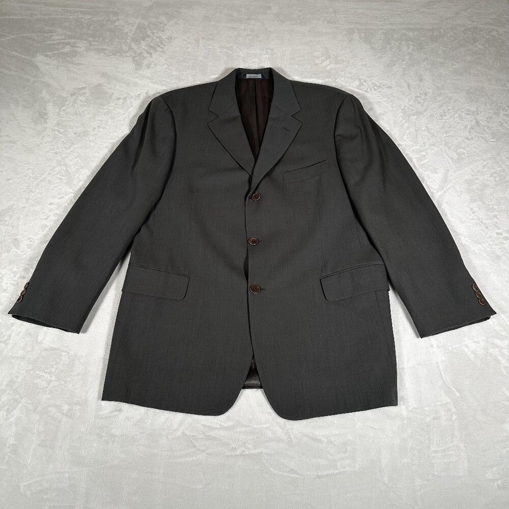Brooks Brothers Blazer Men Size 42R Gray Casual Made in Israel 100% Wool EUC